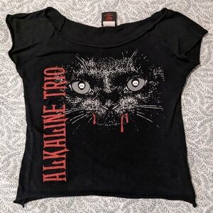 Alkaline Trio Black Cat Crop Top XS